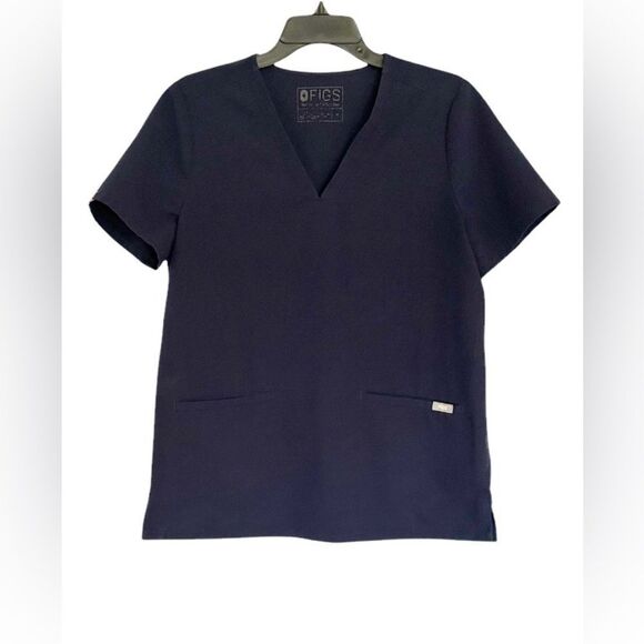 FIGS Navy Blue Women's Casma Scrub Top 3 pocket FW1100 Size Medium - Picture 1 of 7